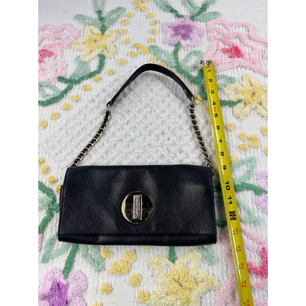 Kate Spade Black Leather Turn Lock Chain Shoulder Bag Purse NEW YORK - Picture 2 of 6